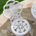 3pcs Patio Furniture Cast Aluminum Bistro Set Antique Round Table & Chair